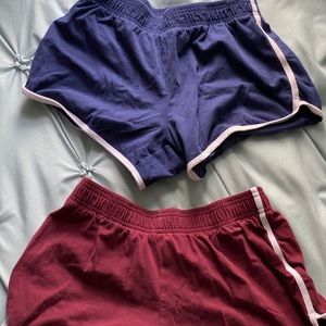 Two Pair Blue and Red Shorts